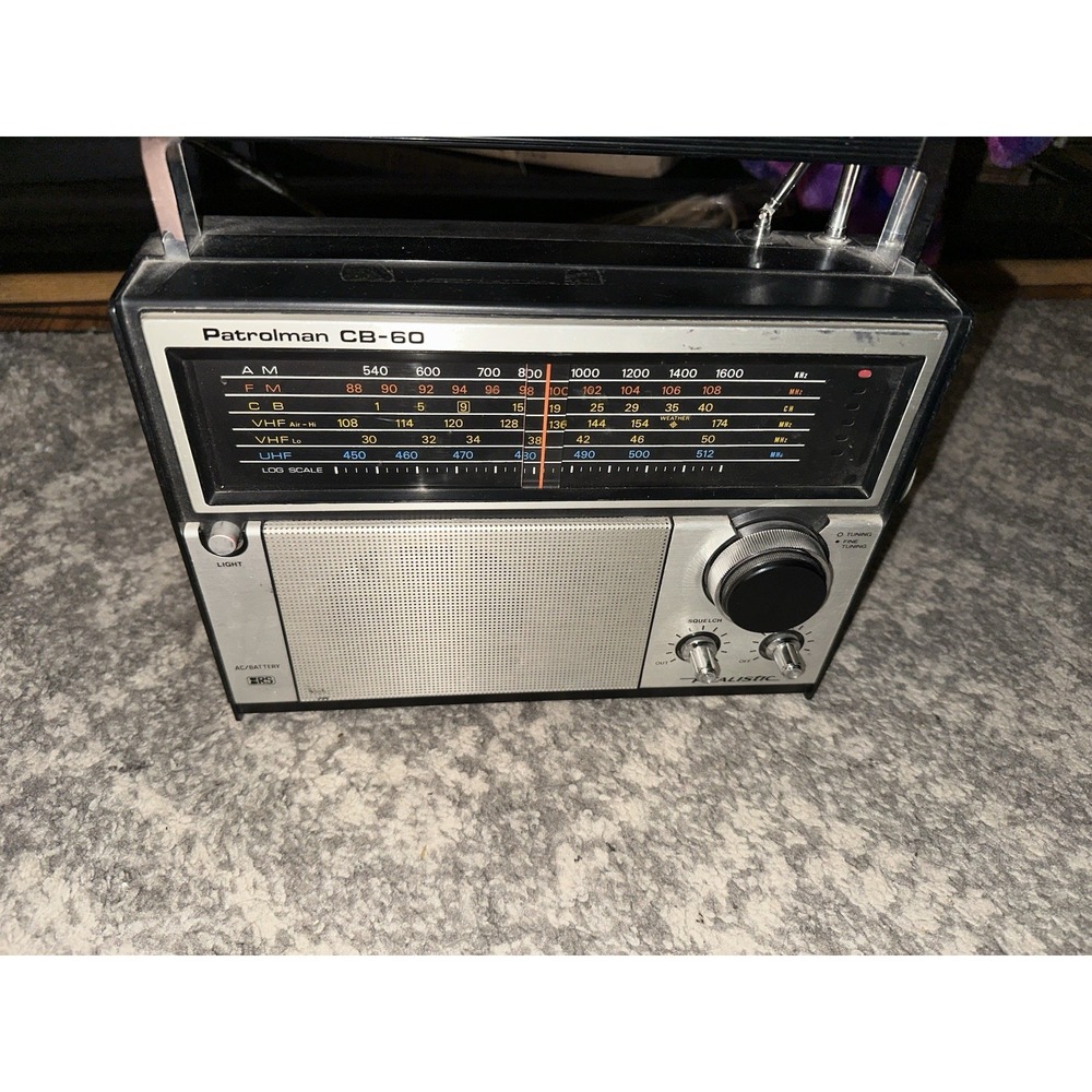 Vintage Realistic Patrolman CB-60 Model 12-766 Radio Tested Working